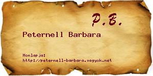 Peternell Barbara névjegykártya