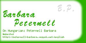 barbara peternell business card